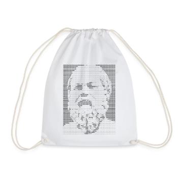 Sokrates ASCII Kunstporträt - Turnbeutel - Weiß - Vorne