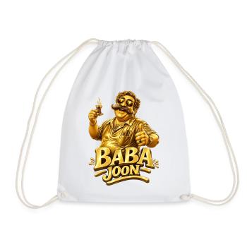 Baba Joon Papa Tee Gold - Turnbeutel - Weiß - Vorne