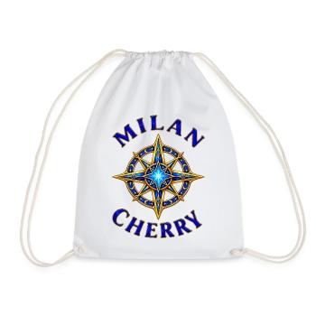 Milan und Cherry – Sternenkompass - Turnbeutel - Weiß - Vorne