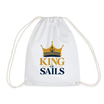 King of Sails – König der Segler - Turnbeutel - Weiß - Vorne