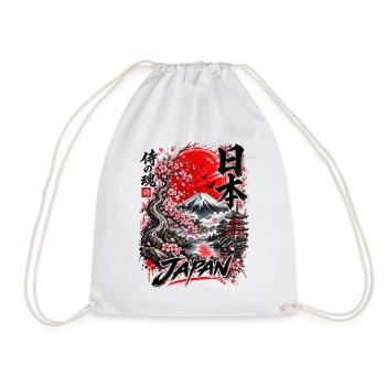 Japan Samurai Spirit – Mount Fuji Design - Turnbeutel - Weiß - Vorne