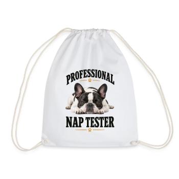 Professional Nap Tester Französische Bulldogge - Turnbeutel - Weiß - Vorne