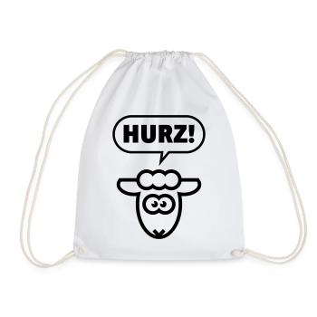 Hurz! (Lamm / Sketch / Lustig / Total Normal / B) - Turnbeutel - Weiß - Vorne