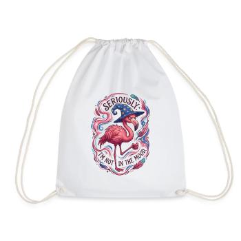 Böser Flamingo-Zauberer Retro-Magier - Turnbeutel - Weiß - Vorne