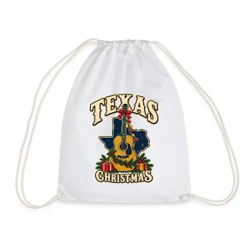 Texas Christmas Gitarre - Turnbeutel - Weiß - Vorne
