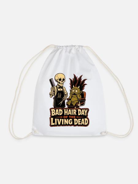 Bad Hair Tag der Lebenden Toten - Turnbeutel - Weiß