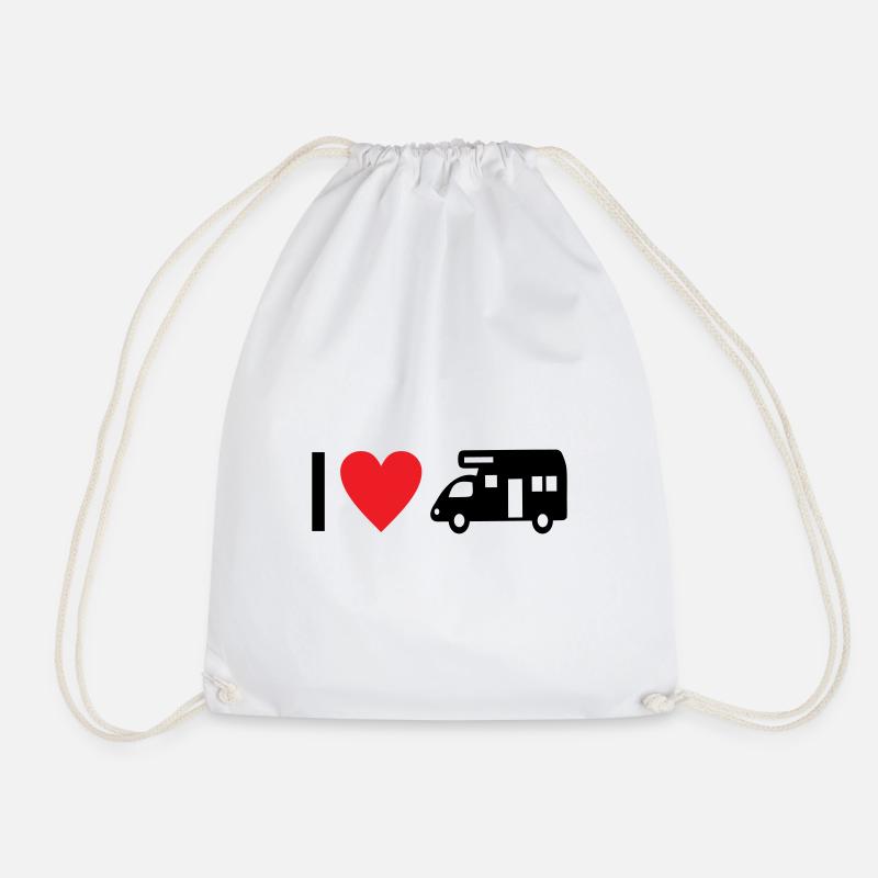 I love Camping - Turnbeutel - Weiß