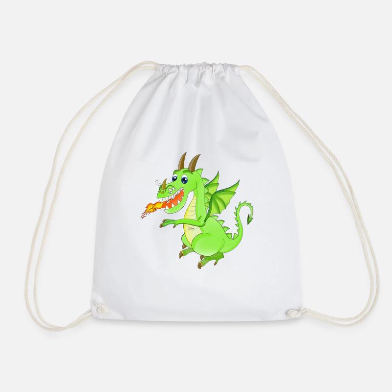 Drache - Turnbeutel - Weiß