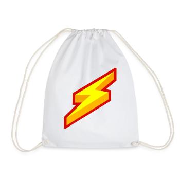 Blitz Comic Symbol - Turnbeutel - Weiß - Vorne