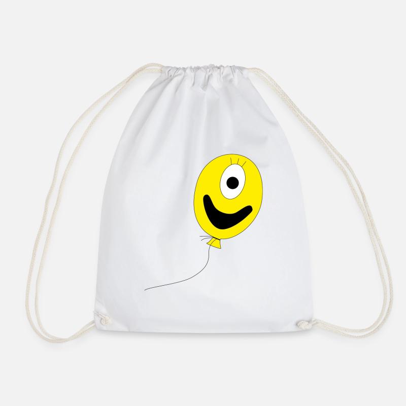 Cyclops Balloon - Drawstring Bag - white