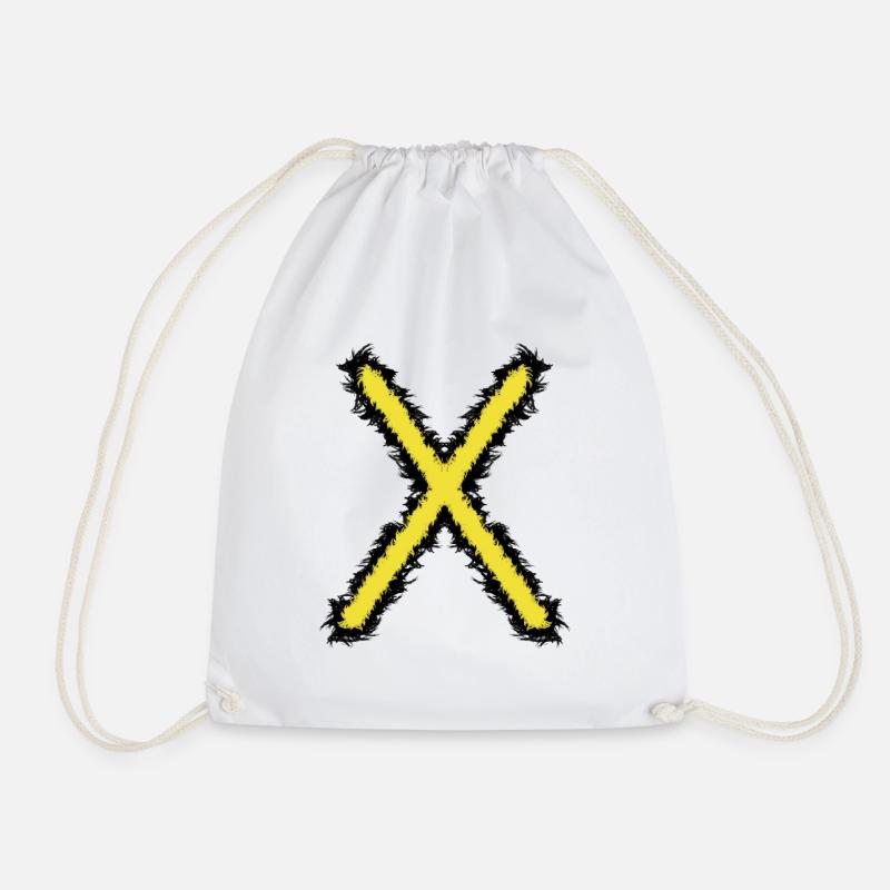 X - Drawstring Bag - white