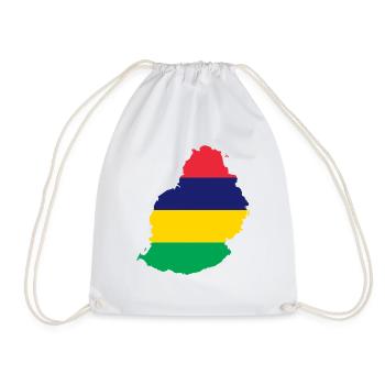 Mauritius - Drawstring Bag - white - Front