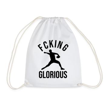 Baseball Pitcher Design Geschenk - Turnbeutel - Weiß - Vorne