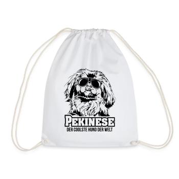 PEKINESE coolster Hund Hundespruch Wilsigns Hunde - Turnbeutel - Weiß - Vorne