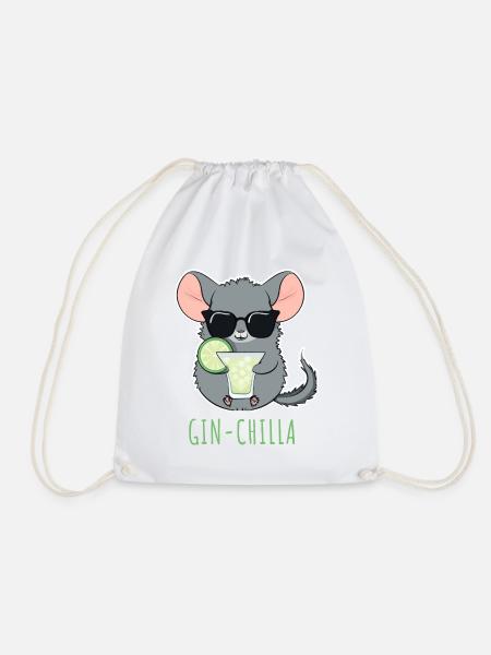 Gin- Chinchilla Gin - Turnbeutel - Weiß