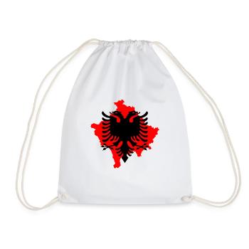 albanisch adler mit 2 köpfen kosovo albania shirt - Turnbeutel - Weiß - Vorne
