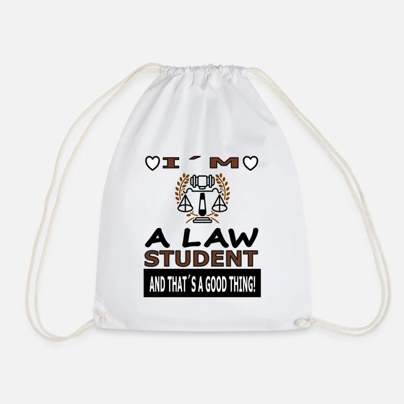 Ich bin Jura Student Jura studieren Geschenkidee - Turnbeutel - Weiß