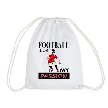 Le football est ma passion pour le cadeau de football féminin - Sac de sport léger - blanc - Devant
