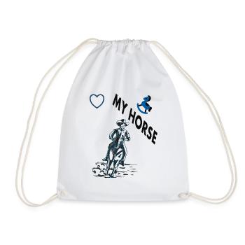 J’adore les chevaux amateurs de chevaux club d’équitation cadeau - Sac de sport léger - blanc - Devant