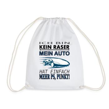 schnelles Auto cooles Auto Sportwagen Geschenkidee - Turnbeutel - Weiß - Vorne