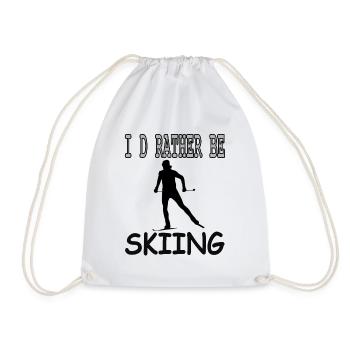 Cadeau de piste de ski de saut à ski de station de ski de ski - Sac de sport léger - blanc - Devant