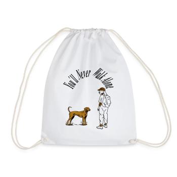 Marcher avec un chien Chiens Dictons Cadeau - Sac de sport léger - blanc - Devant