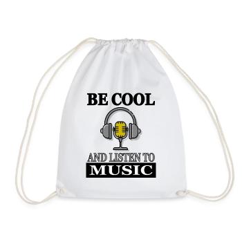 Écouter de la musique Casque Porter un cadeau d’école de musique - Sac de sport léger - blanc - Devant