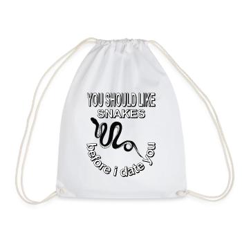idée cadeau serpent venimeux boa serpent à sonnette - Sac de sport léger - blanc - Devant