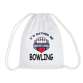 Kegel Bowling kegeln Kegeltour Kegelbahn Geschenk - Turnbeutel - Weiß - Vorne