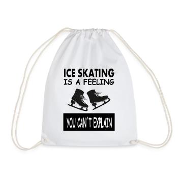 ice skating figure skating figure skating gift - Drawstring Bag - white - Front