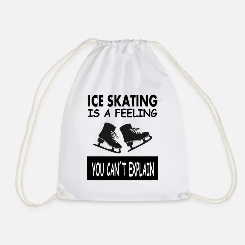 ice skating Eiskunstlaufen Eiskunstlauf Geschenk - Turnbeutel - Weiß