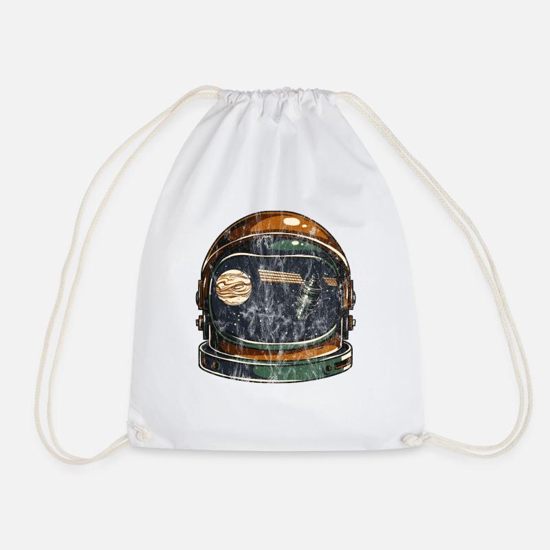 SATELLIT AUSTRONAUT - Kosmonauten Shirt Geschenk - Turnbeutel - Weiß
