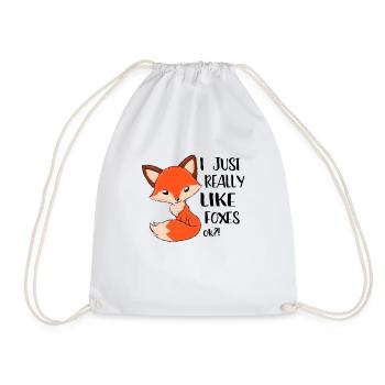 J'aime vraiment les renards cadeau renard renard roux - Sac de sport léger - blanc - Devant