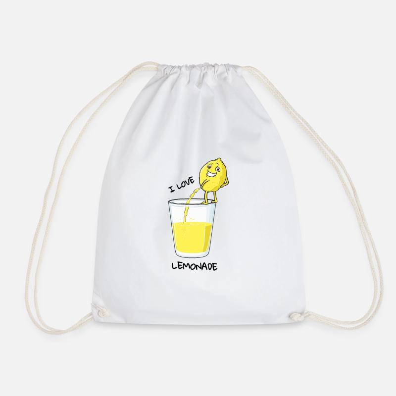 I love Lemonade Geschenk Zitrone pinkelt lustig - Turnbeutel - Weiß