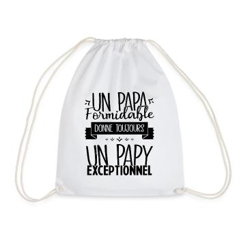 Un Papa Formidable donne un Papy Exceptionnel - Sac de sport léger - blanc - Devant