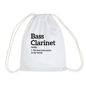 Definition Bassklarinette - Turnbeutel - Weiß - Vorne