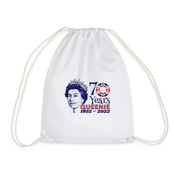 The Queens Platinum Jubilee 2022 | UK - Drawstring Bag - white - Front