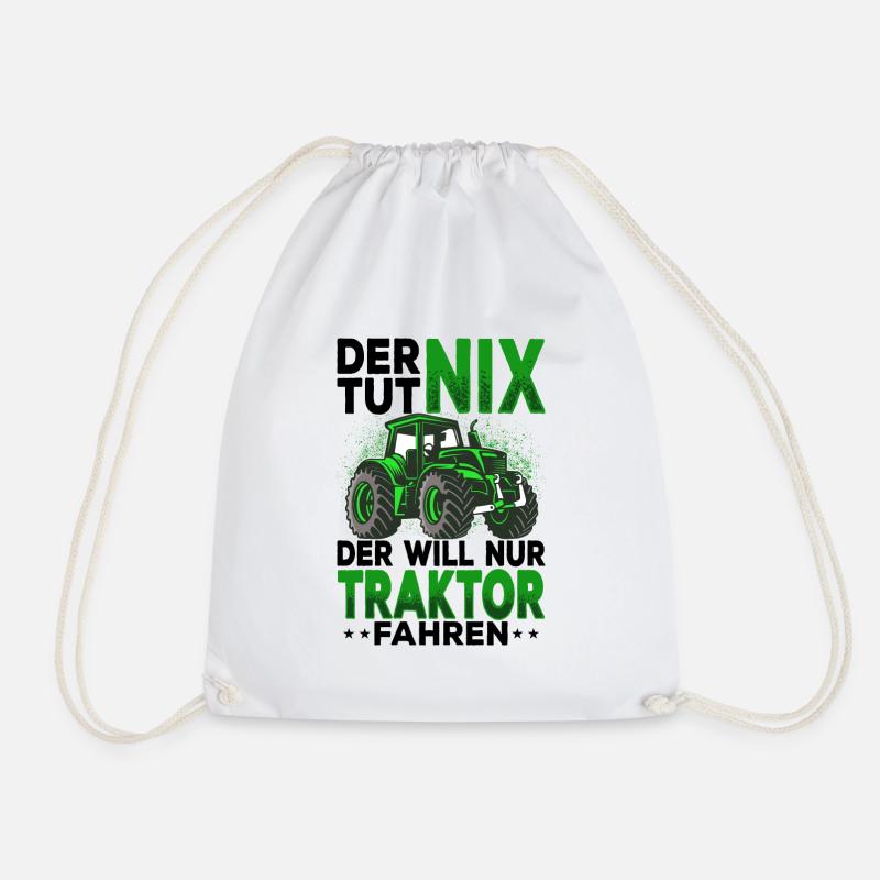 Traktor - Turnbeutel - Weiß
