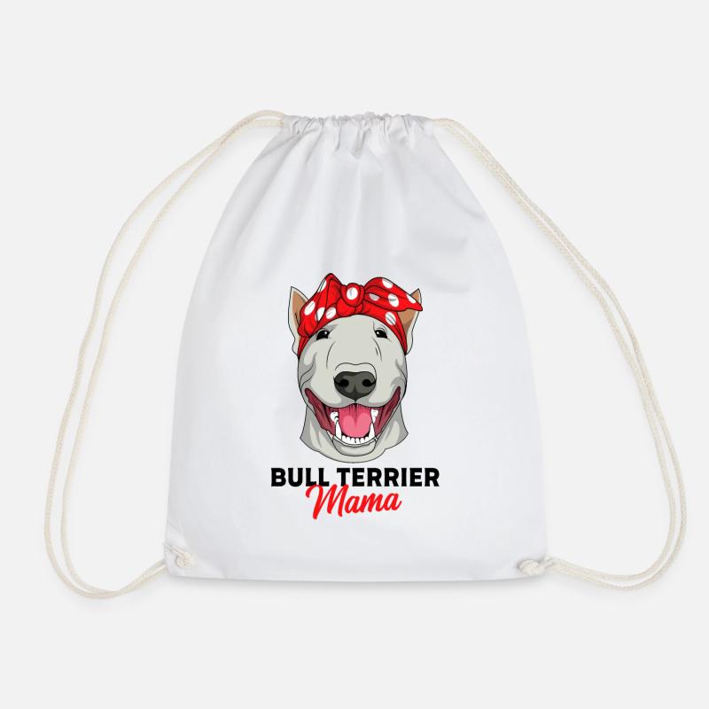Bull terrier - Drawstring Bag - white