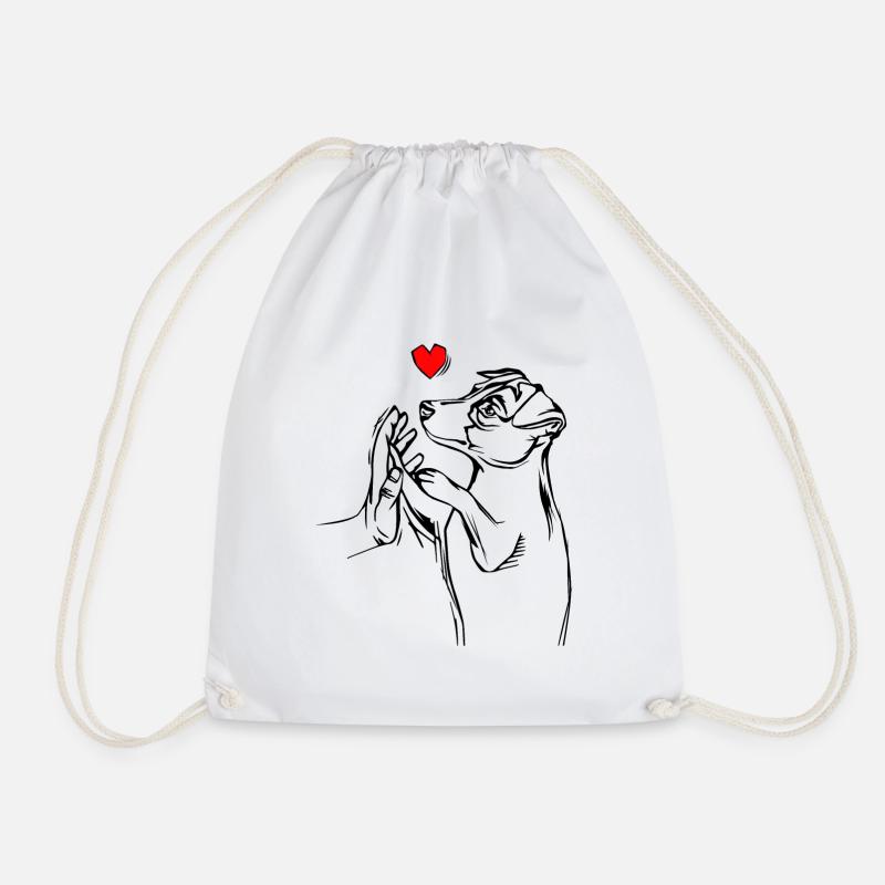 Jack Russell Terrier - Drawstring Bag - white