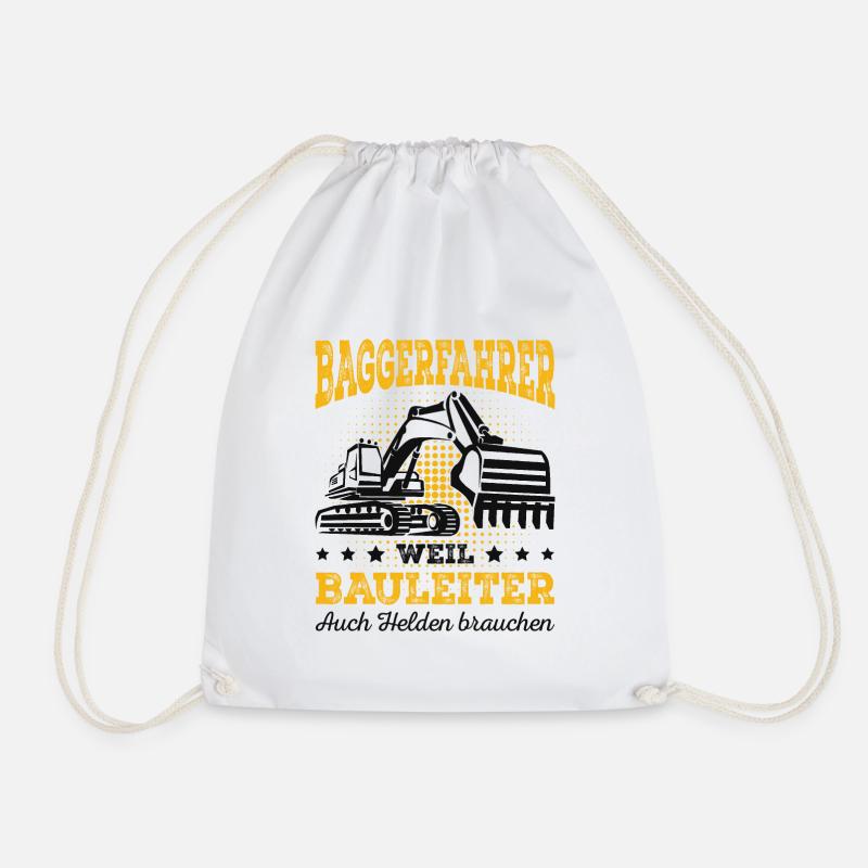 Baggerfahrer - Turnbeutel - Weiß