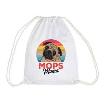Mops - Turnbeutel - Weiß - Vorne