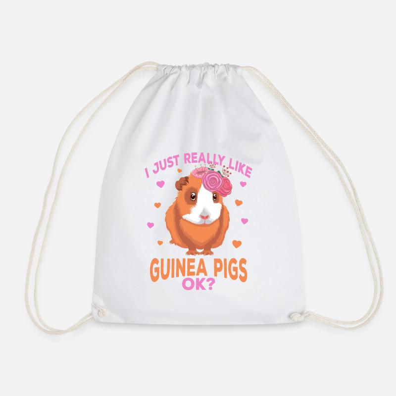 Guinea pig - Drawstring Bag - white