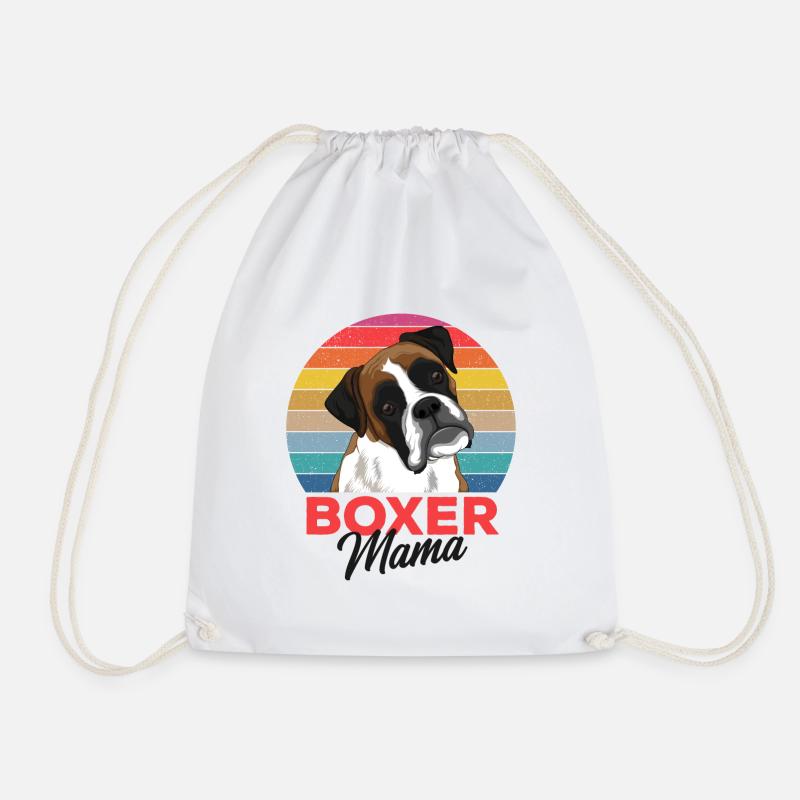 Boxer Hund - Turnbeutel - Weiß