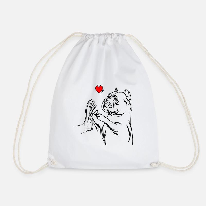 American Bully - Drawstring Bag - white