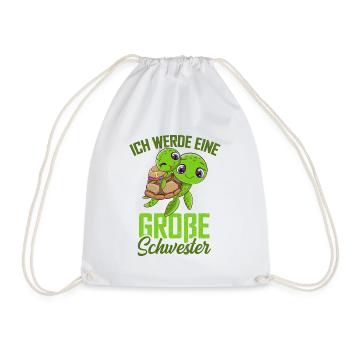 Große Schwester Schildkröte - Turnbeutel - Weiß - Vorne