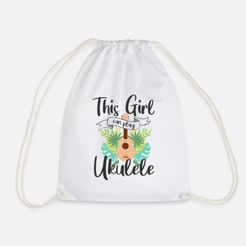 Fille ukulélé - Sac de sport léger - blanc