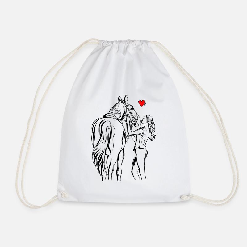 Cheval - Sac de sport léger - blanc