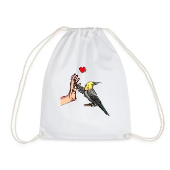 Nymphensittich amour oiseau perroquet - Sac de sport léger - blanc - Devant