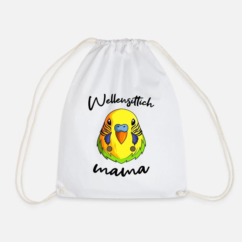 Wellensittich - Turnbeutel - Weiß
